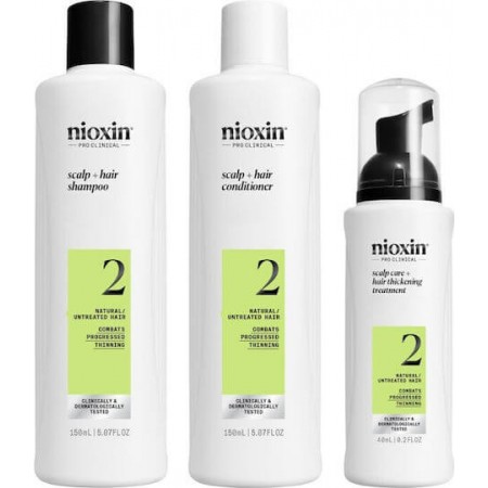 NIOXIN Kit 2 - Shampoo 150ml, Conditioner 150ml and Treatment 40ml