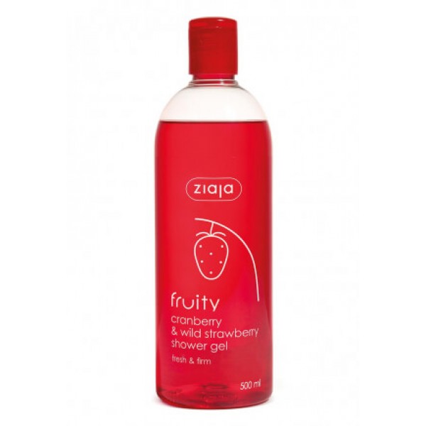 Ziaja Shower Gel Fruity Cranberry & Wild Strawberry 500ml Ziaja Shower Gel Fruity Cranberry & Wild Strawberry 500ml