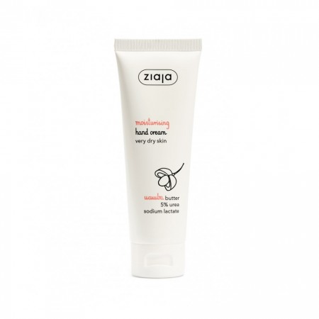 Ziaja Moisturizing Hand Cream Very Dry Skin Ucuuba Butter 5% Urea Sodium Lactate 80ml