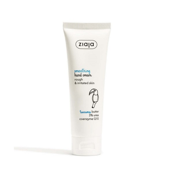 Ziaja Smoothing Hand Cream Rough and Irritated Skin Tucuma butter 3% Urea Coenzyme Q10 80ml
