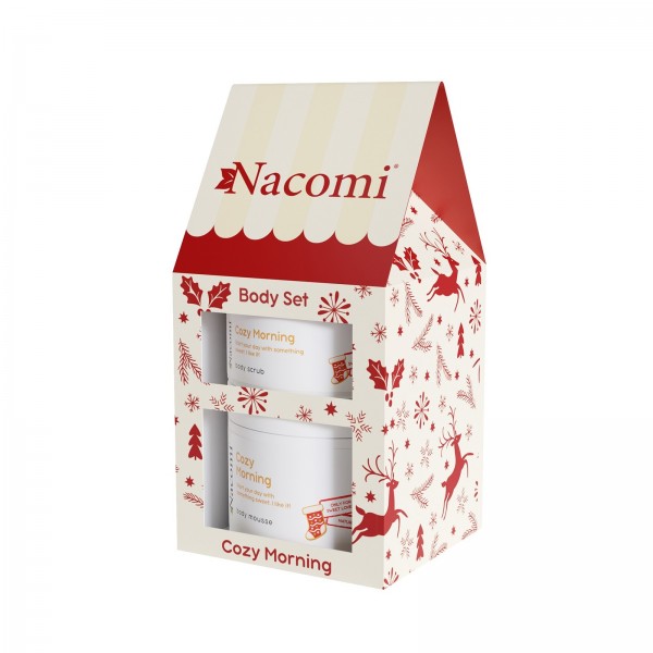 Nacomi Body Set Body Scrub 100 ml  & Body Mouse 180ml -Cozy Morning 
