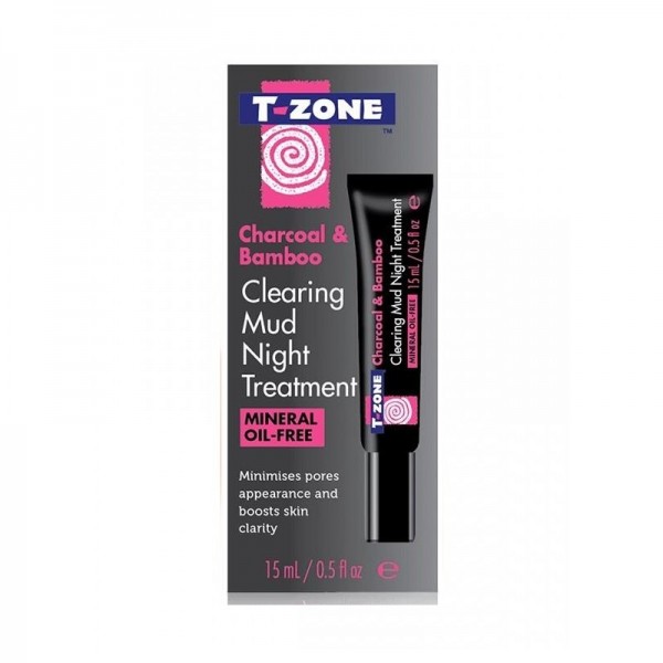 T ZONE Charcoal & Bamboo Clearing Mud Night Treatment 15ml