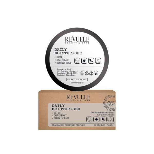 REVUELE Vegan & Organic Daily Moisturizer  Face Cream 50ml