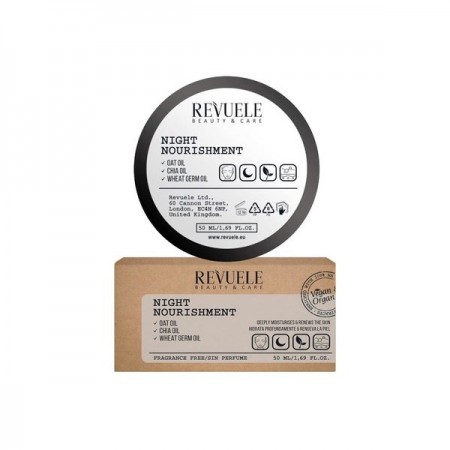 REVUELE Vegan & Organic Night Nourishment Face Cream 50ml