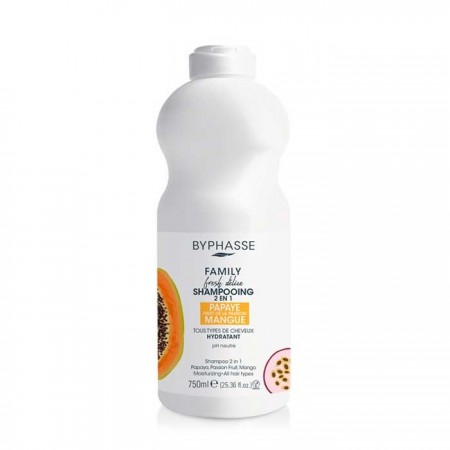 BYPHASSE Family Shampoo All Hair Types Papaya, Passion Fruit & Mango 750ml