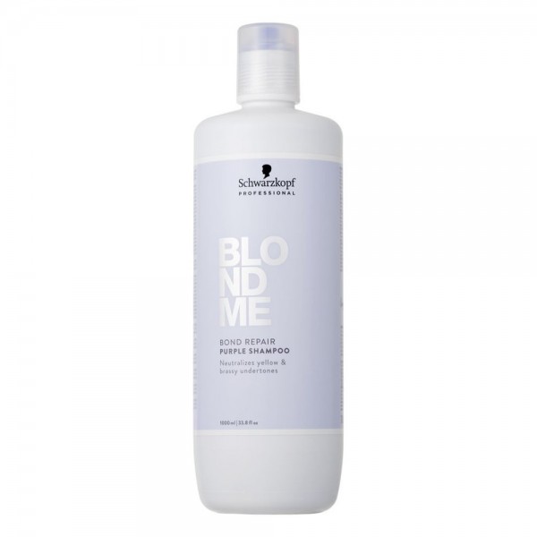 Schwarzkopf Professional BlondMe Βοnd Repair Purple Shampoo 1000ml Schwarzkopf Professional BlondMe Βοnd Repair Purple Shampoo 1000ml