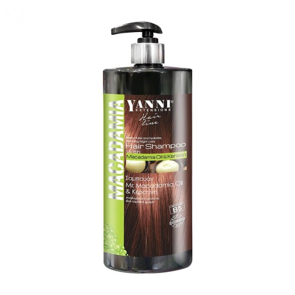 Yanni Extensions Macadamia Oil and Keratin Shampoo 1000ml Yanni Extensions Macadamia Oil and Keratin Shampoo 1000ml