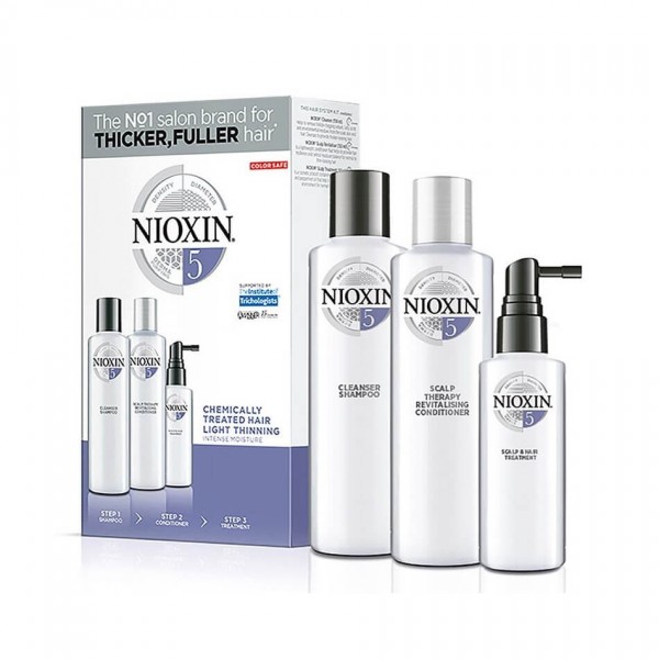 NIOXIN Kit 5 - Shampoo 300ml, Conditioner 300ml and Treatment 100ml