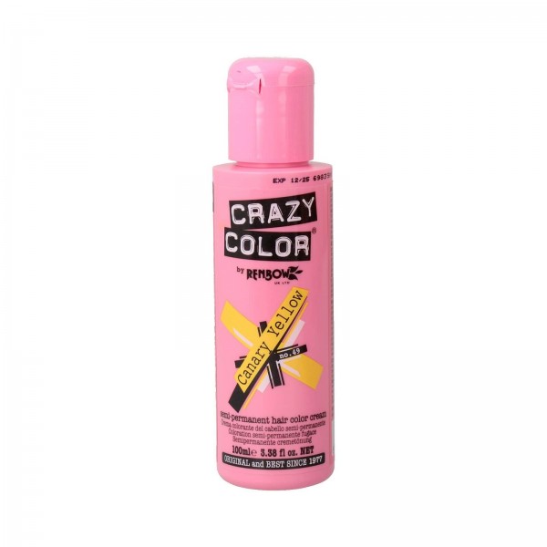 Crazy Color Semi-Permanent Color Cream 100ml - 49 Canary Yellow Crazy Color Semi-Permanent Color Cream 100ml - 49 Canary Yellow