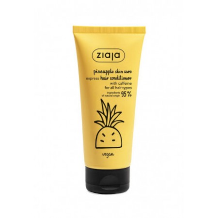 Ziaja Pineapple Skin Care Express Hair Conditioner with Caffeine for All Hair Types 100ml