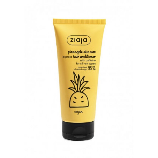 Ziaja Pineapple Skin Care Express Hair Conditioner with Caffeine for All Hair Types 100ml
