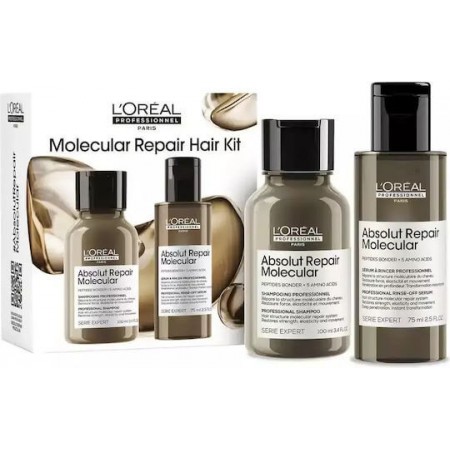L'Oreal Serie Expert Absolut Repair Molecular Set (Shampoo 100ml & Rinse-Off Serum 75ml)