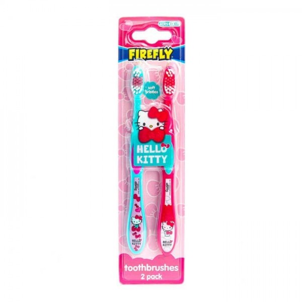 Firefly Hello Kitty Soft 3+ Toothbrushes 2 Pack