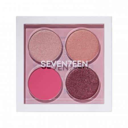 Seventeen Vibrant Eyes Quad Palette 6.10g - No 05 Rosy Nude