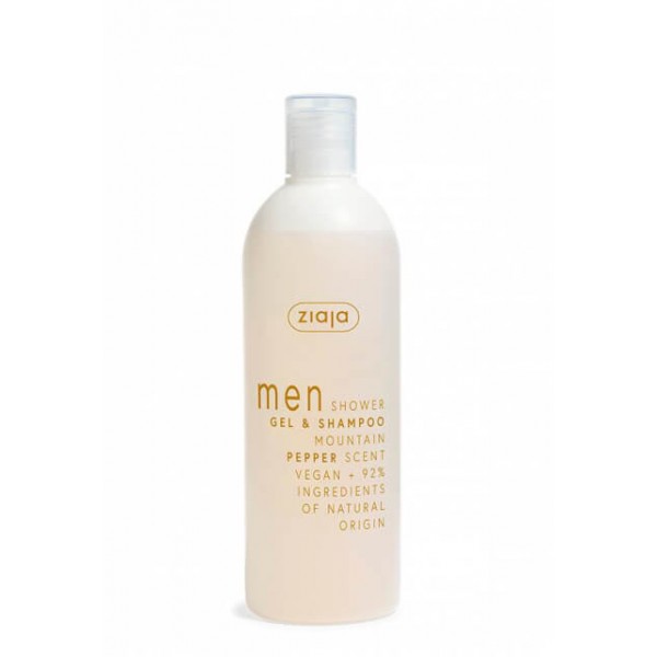 Ziaja Men Shower Gel & Shampoo Mountain Pepper Scent 400ml Ziaja Men Shower Gel & Shampoo Mountain Pepper Scent 400ml