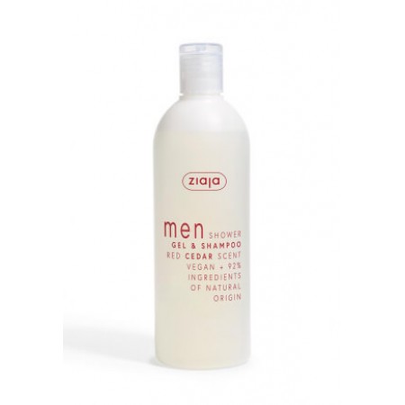 Ziaja Men Shower Gel & Shampoo Red Cedar Scent 400ml