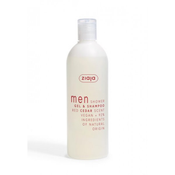 Ziaja Men Shower Gel & Shampoo Red Cedar Scent 400ml