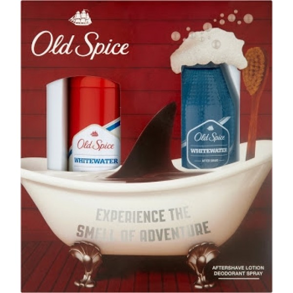 Old Spice Gift Set Whitewater (Aftershave Lotion & Deo Spray)